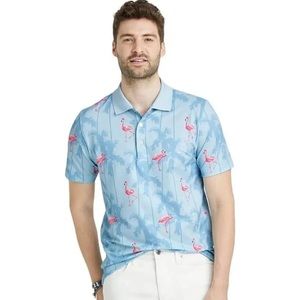 Target Goodfellow & Co Men’s Active Polo Golf Flamingo Shirt sz Med